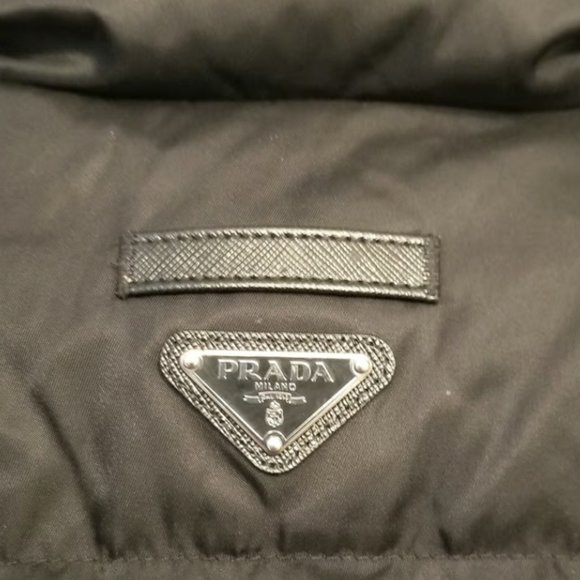 Prada Black Puffy Down Feather Jacket SIZE 0 - Picture 10 of 11